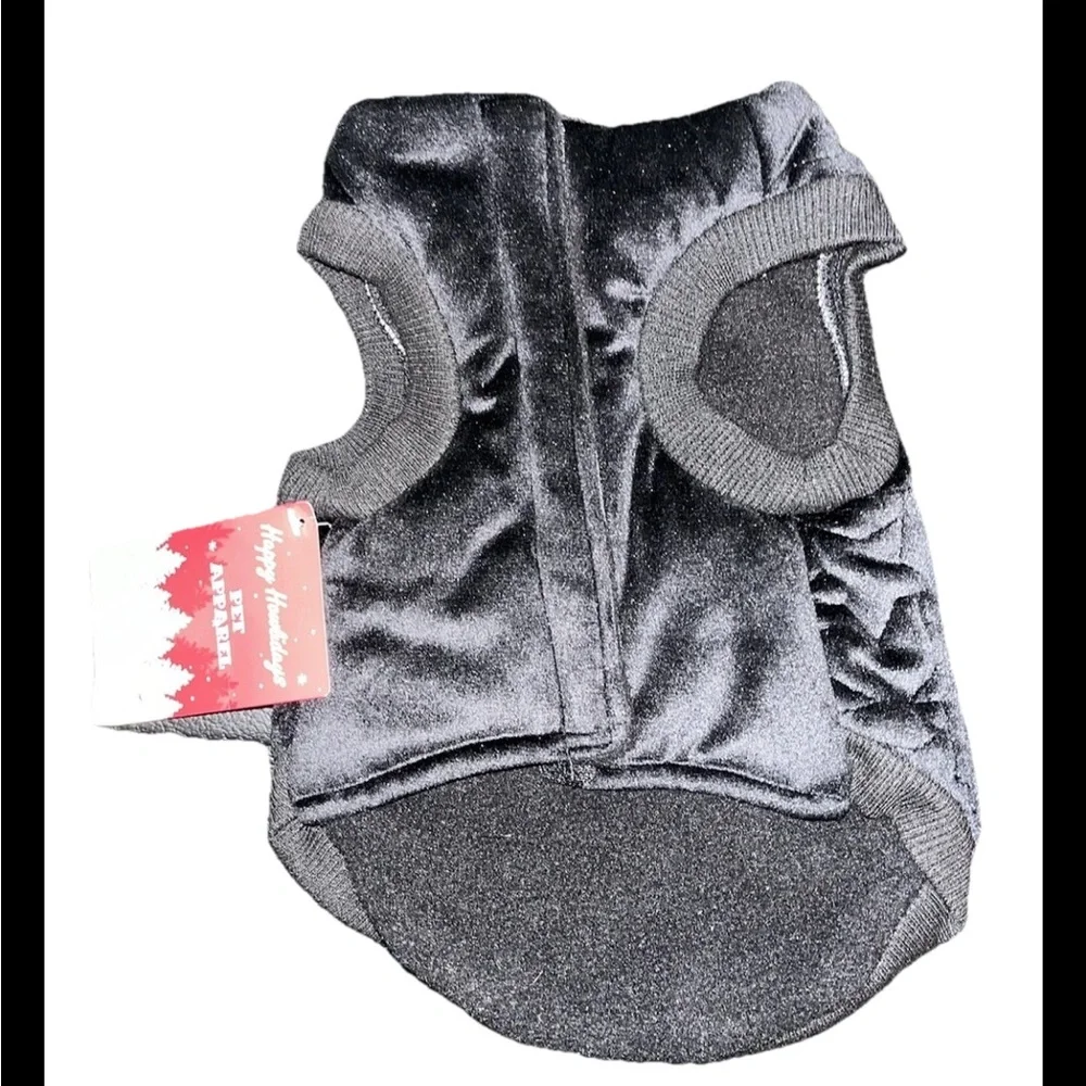 Fleece Star Black Dog Coat NWT XS